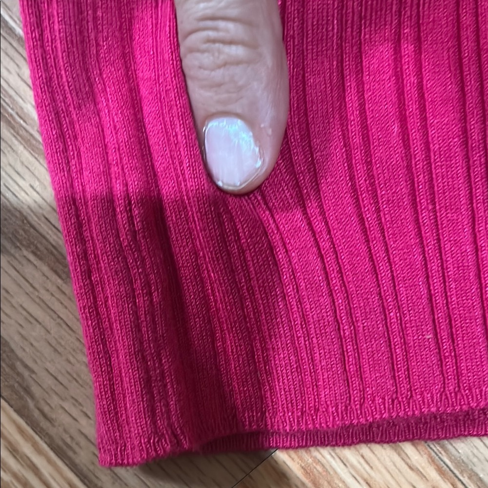 Express Red Ribbed Sweater - Picture 9 of 10